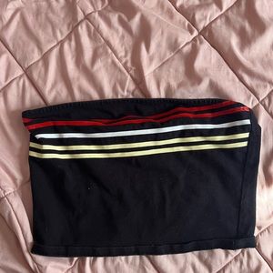 Black strip tup top